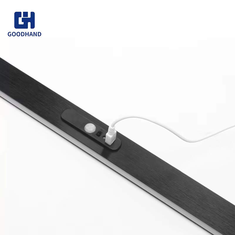 E04 sliver black track profile with LED light wardrobe aluminium profile with strip led light aluminum rail