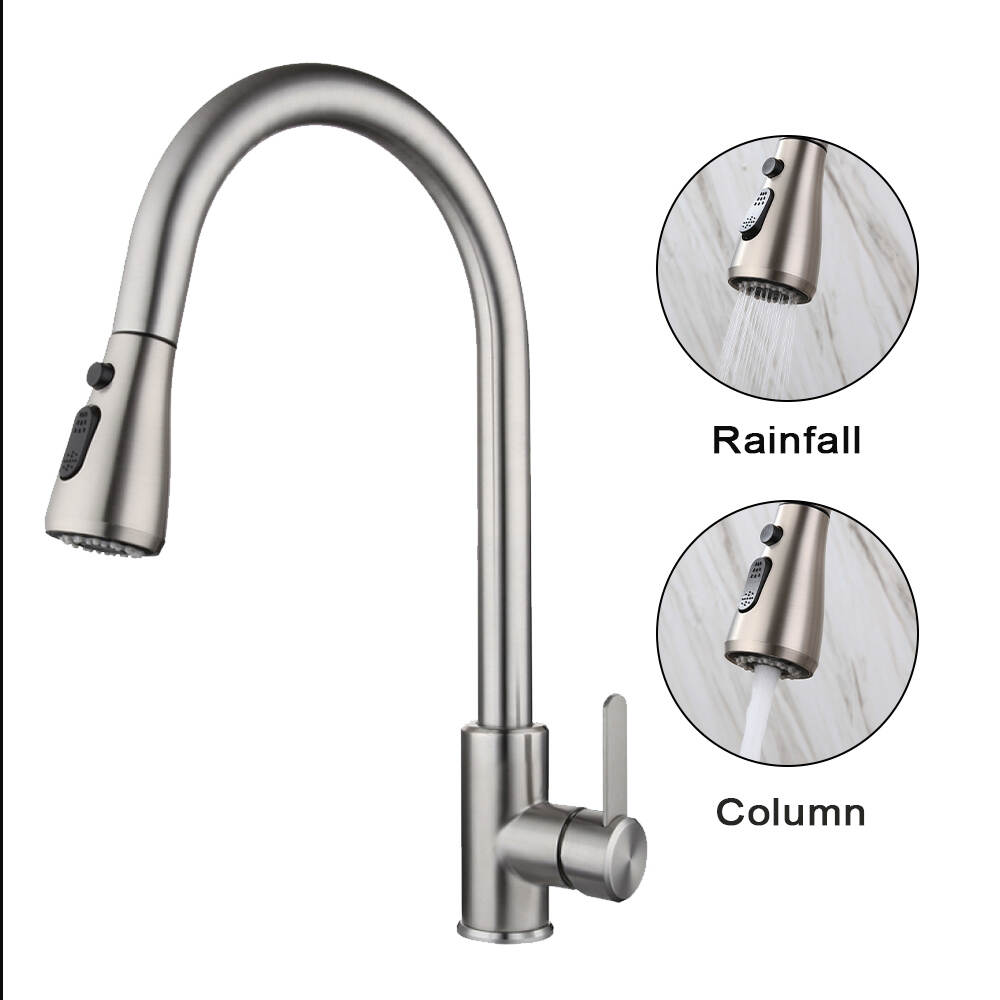 Hot Selling Commercial Restaurant Flexible Sink Kitchen Faucet Hot And Cold Mixer With Pull Down Spray Head