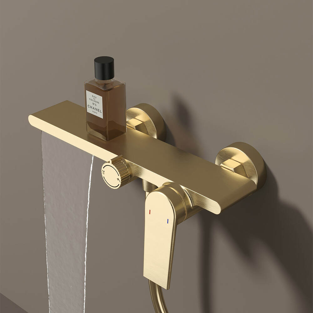 Concealed wall mounted 2 functions rainfall hand shower faucet brass bathroom showers set with sliding bar