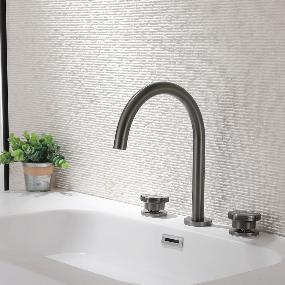 1.2 GPM Widespread Lavatory Faucet with High Arc Spout Deck Mount Tub Filler Faucet