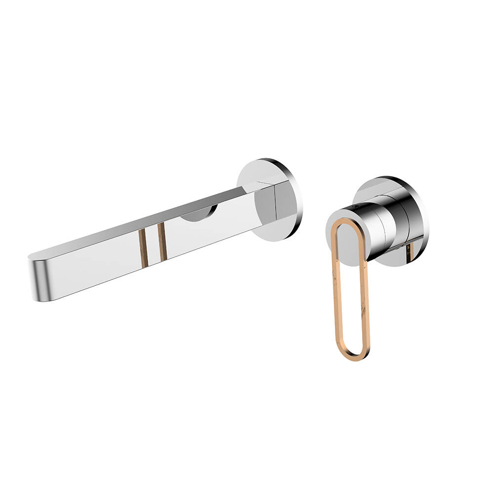 In-wall Waterfall Bathroom Faucets Single Handle 2 Hole Basin Sink Faucet Luxurious