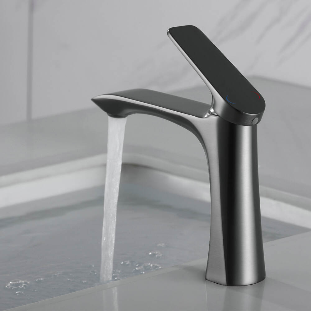 Customizable Factory Faucets White Deck Mounted Brushed Bathroom Faucet Sanitary Ware