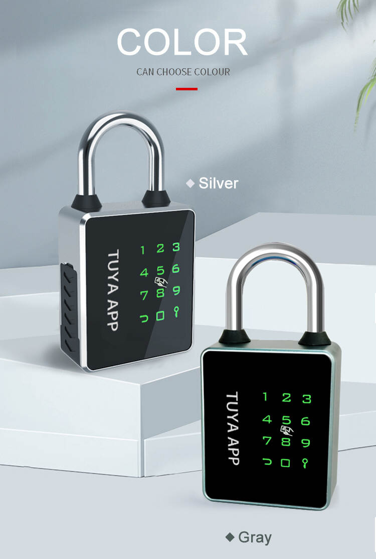 High Security IP65 Waterproof Digital Password Card NFC Tuya App Smart Electronic Padlock With Key