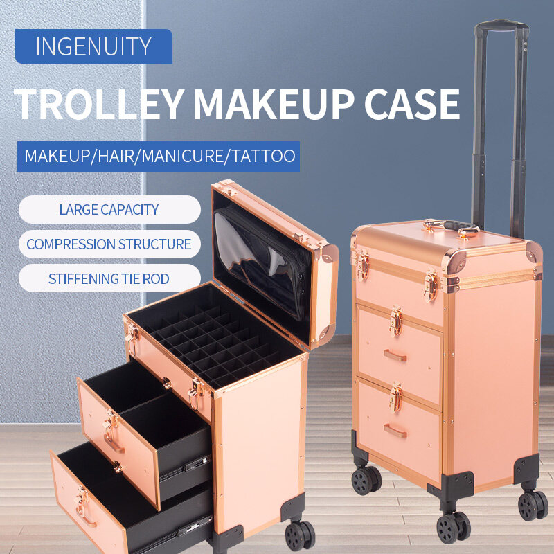 Veninow Three-layer Large Capacity Makeup Box