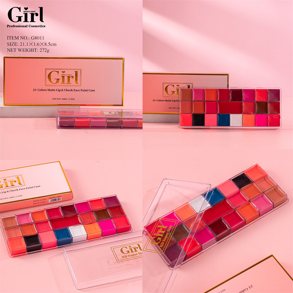 Who's That Girl 23 Colors Matte Lip and Face Paint Case