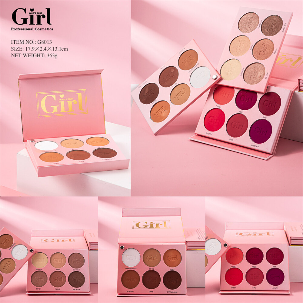 Who's That Girl 18 Colors Powder Blush Highlight Mix Palette