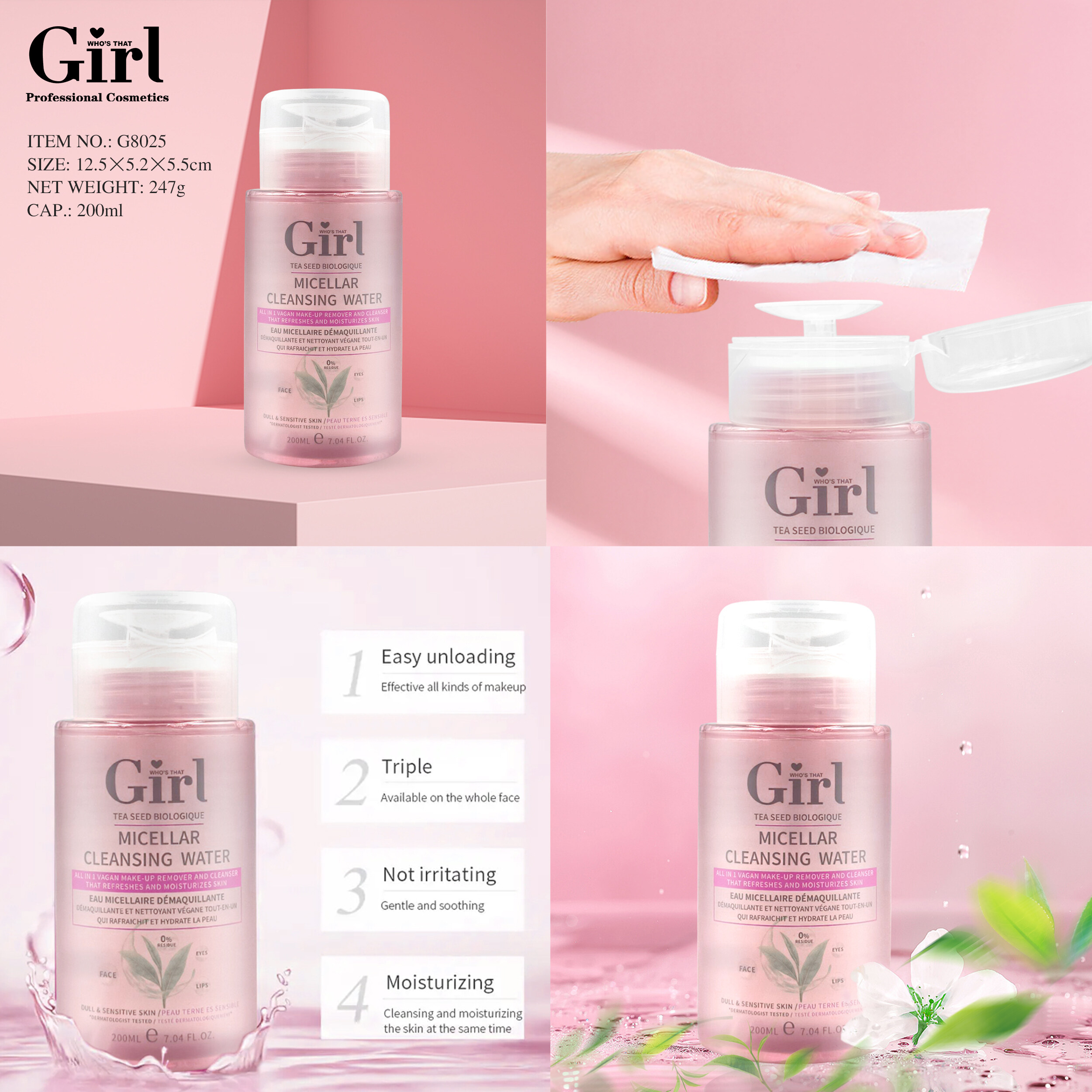 Who's That Girl Tea Seed Biologique Micellar Cleansing Water