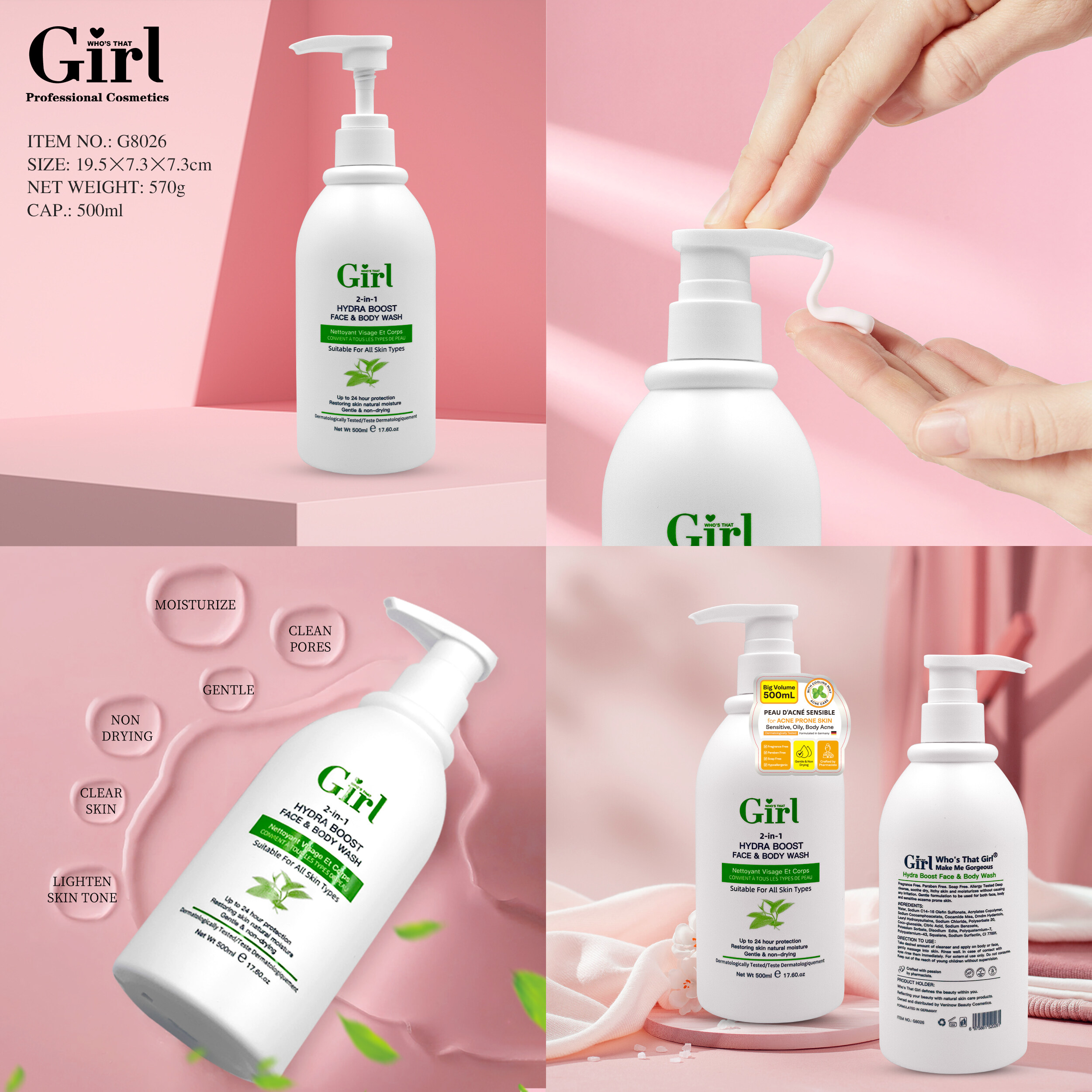 Who’s That Girl Hydra Boost Face And Body Wash