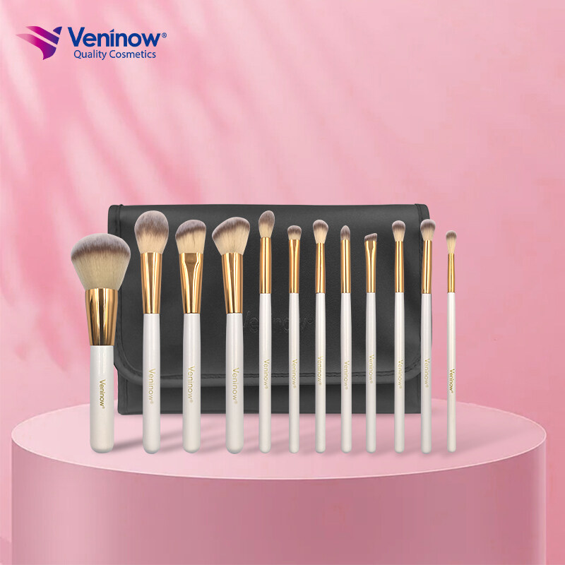 Veninow 12 pièces White Makeup Brush Set-Copy