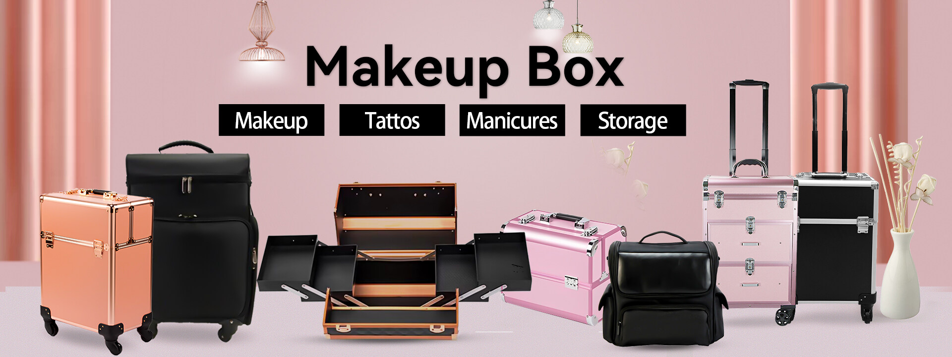 makeup, skin care, makeup boxes, makeup brushes, eyelashes, beauty tools