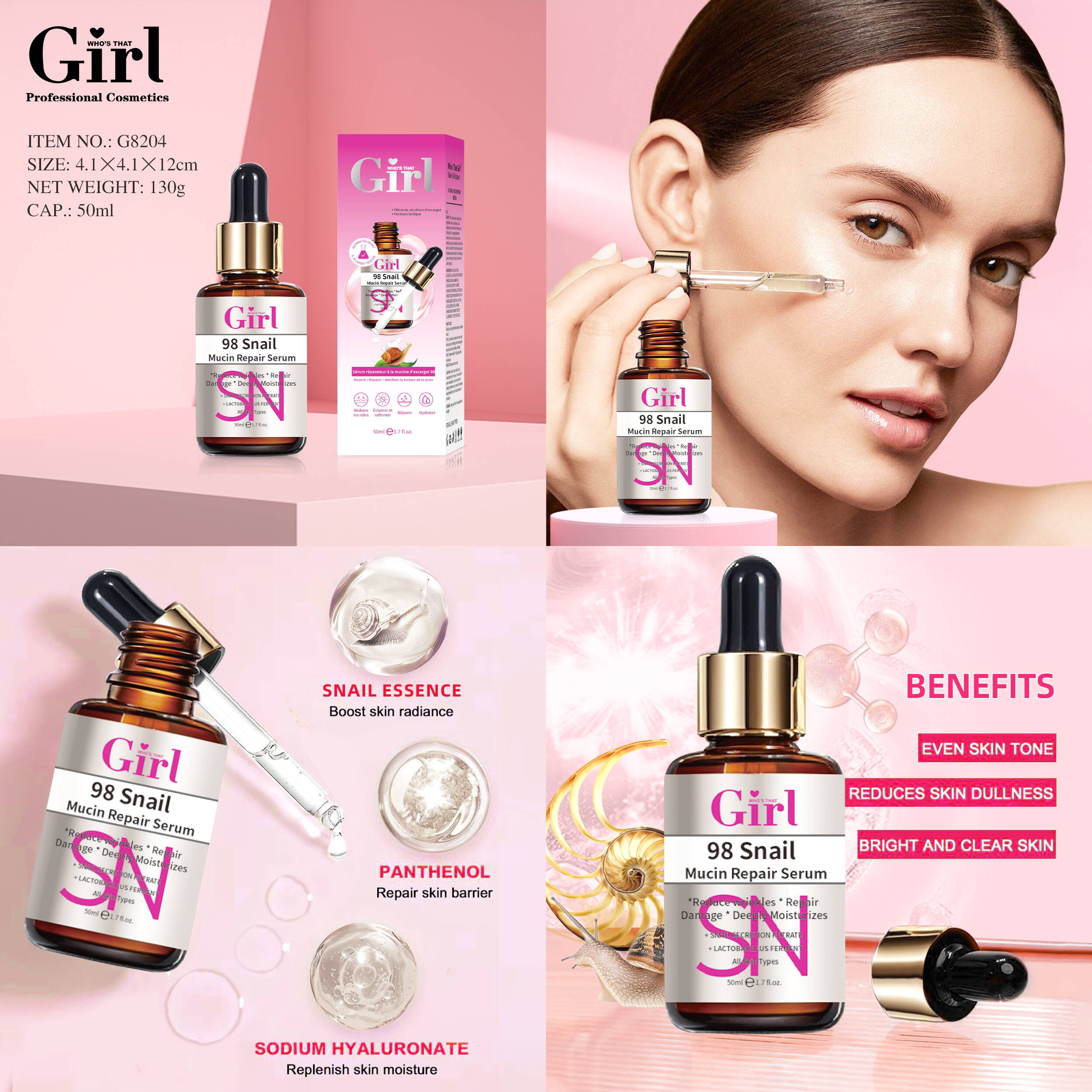 Who's That Girl 98 Snail Mucin Repair Serum