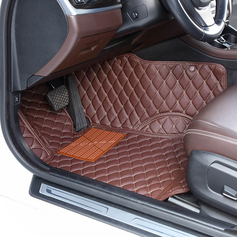 SONSANG Custom Luxury Leather Car Mats Diamond Carpet Matt Foot Liner Pad Auto Interior Accessories 5D Car Floor Mats