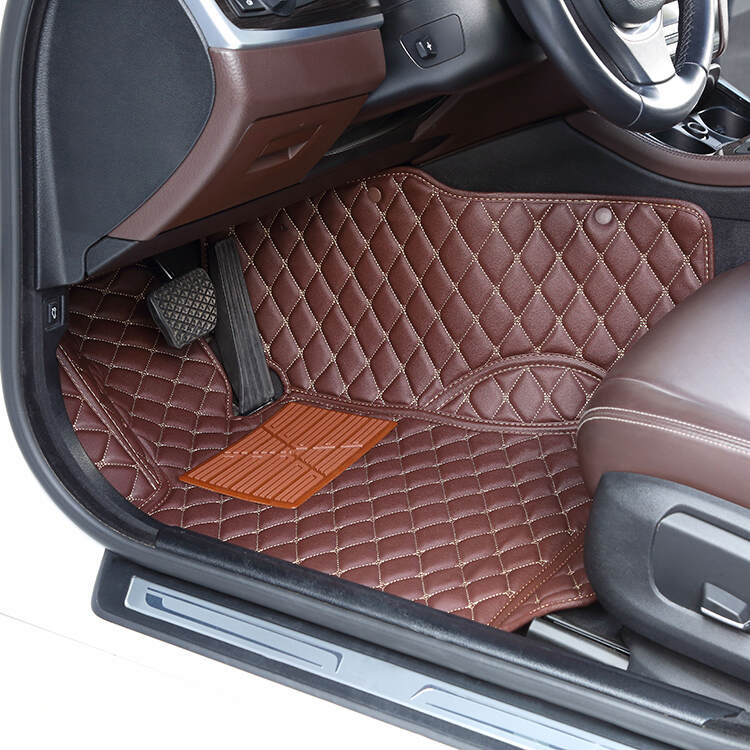 SONSANG Custom Luxury Leather Car Mats Diamond Carpet Matt Foot Liner Pad Auto Interior Accessories 5D Car Floor Mats