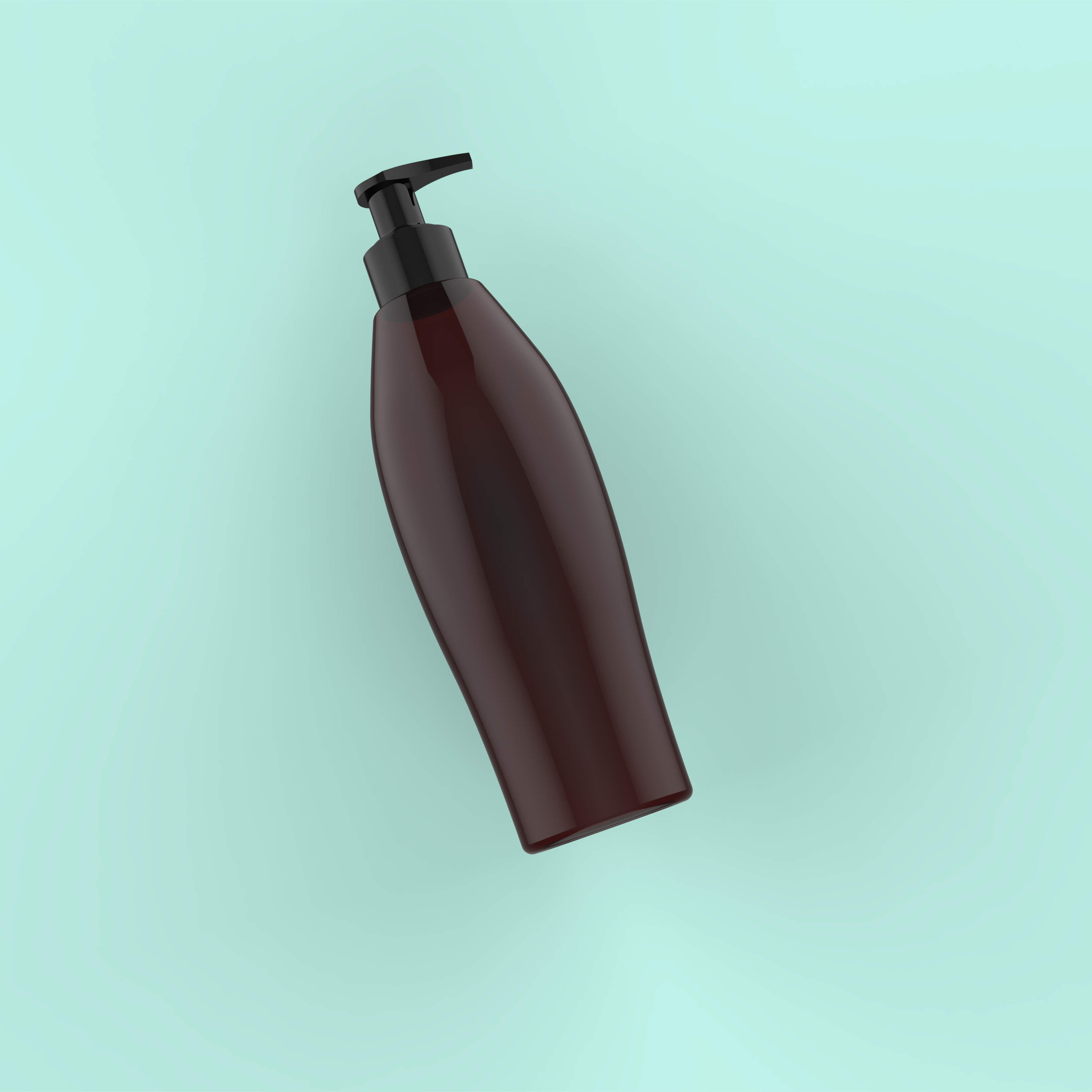 250ML Round Shape PET Bottle With Pump Packaging For Hair Care Shampoo Product