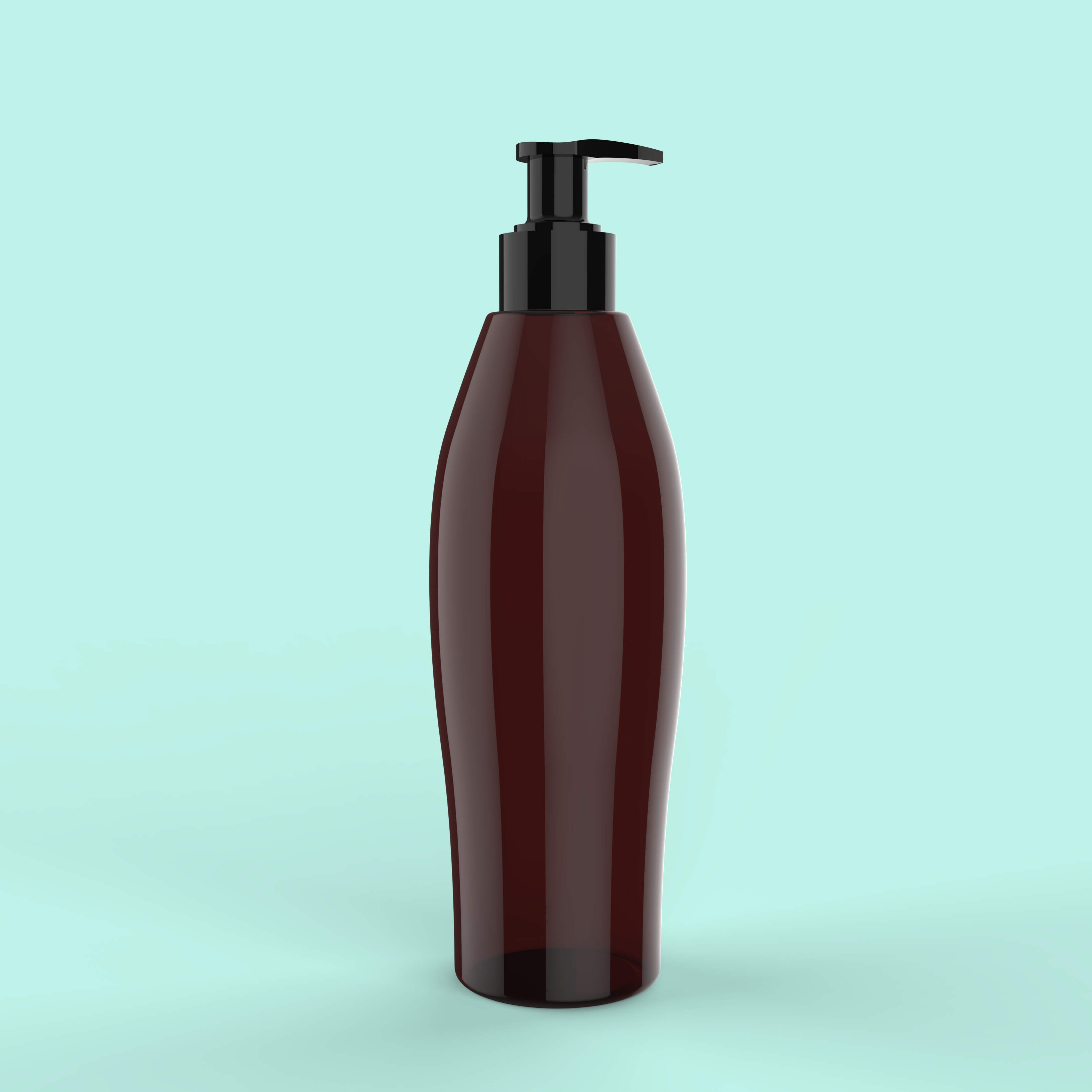 250ML Round Shape PET Bottle With Pump Packaging For Hair Care Shampoo Product