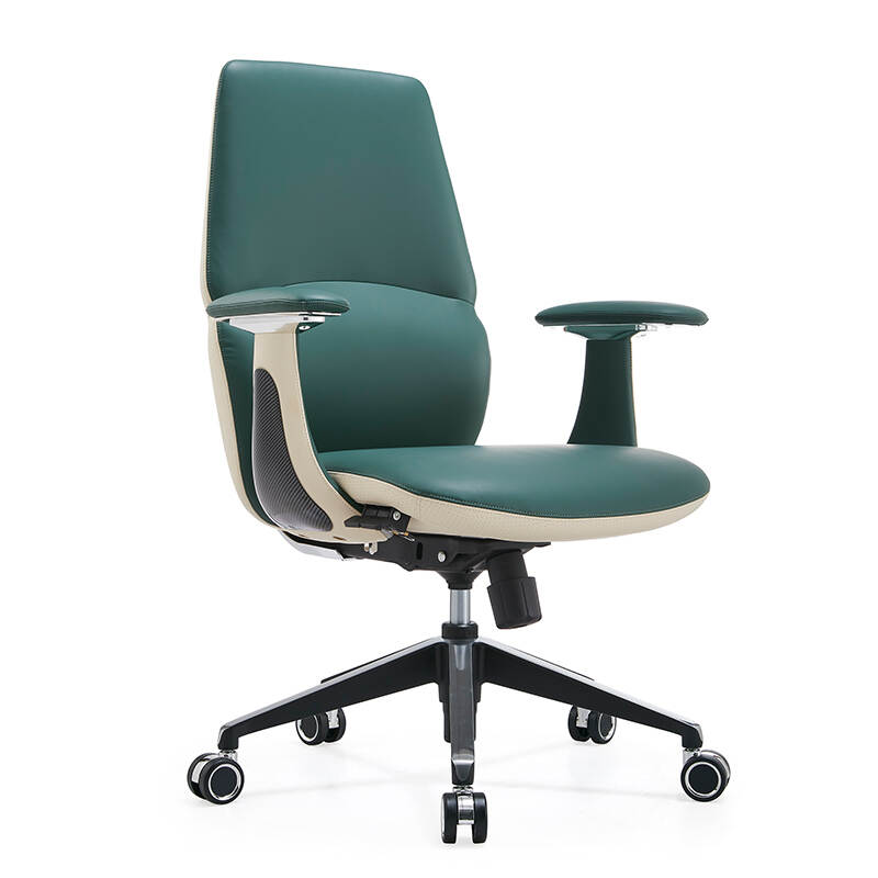 Swivel Revolving Guest Manager Chair Luxury Ergonomic Executive Leather Office Chair