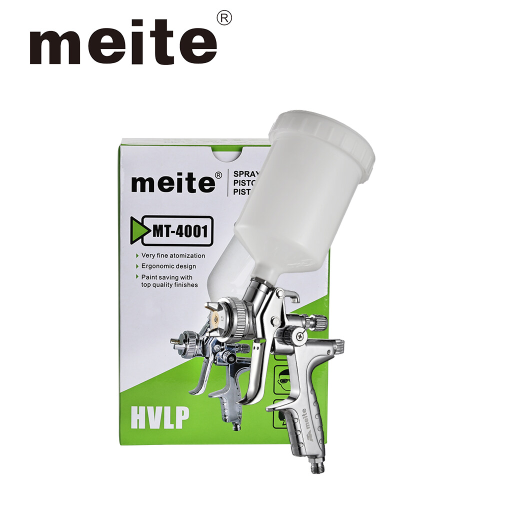 meite MT-4001-17G Paint Spray Gun Gravity Feed Spray Gun HVLP Air Spray Gun 1.7 mm Nozzle (MT-4001-17G)