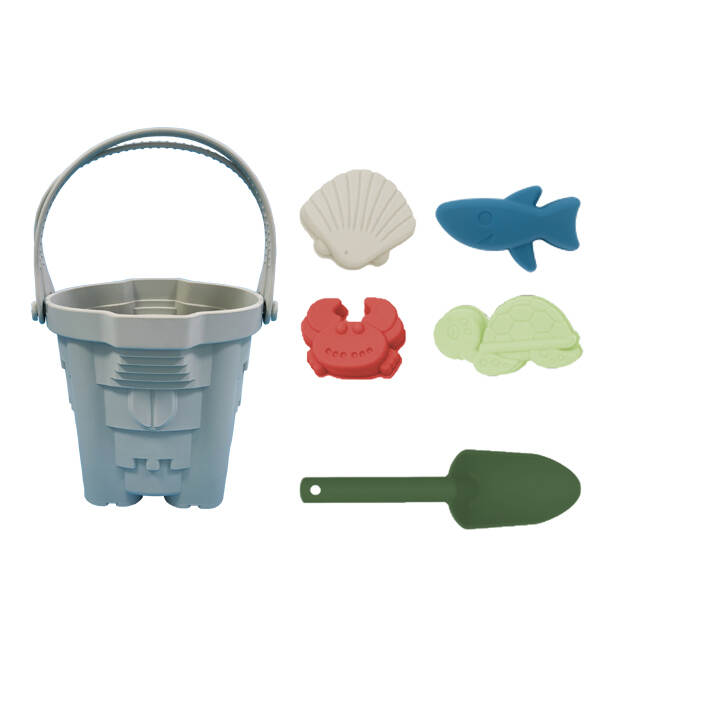 Silicone Castle Beach Bucket Toys Set