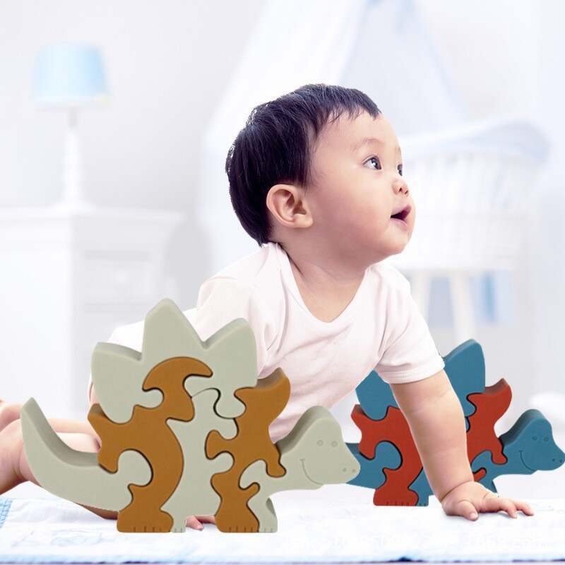 Educational Shapes Silicone Toys: The Perfect Silicone Dinosaur Baby Puzzle Toys