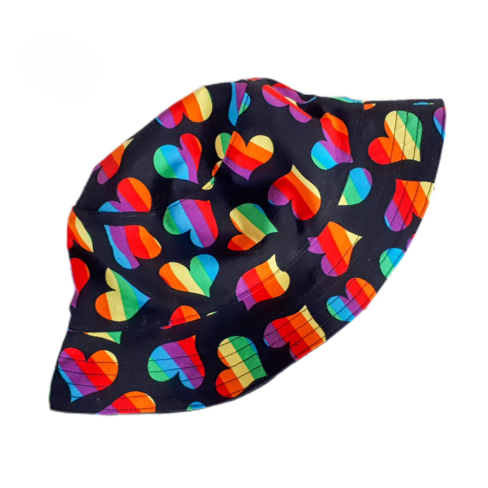 Custom New Arrivals Heart-shaped Knitted Print Embroidery Cotton Bucket Hat