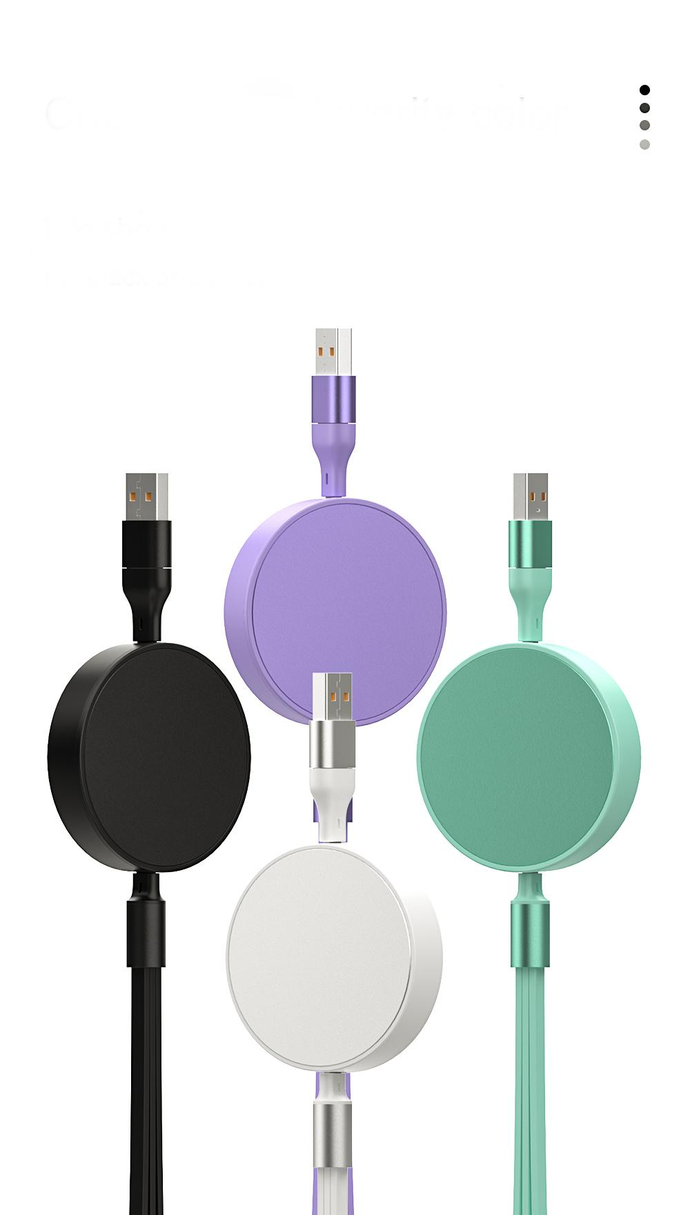 JCX-514 USB 2.0 3 IN 1 CD Texture 100W fast retractable cable