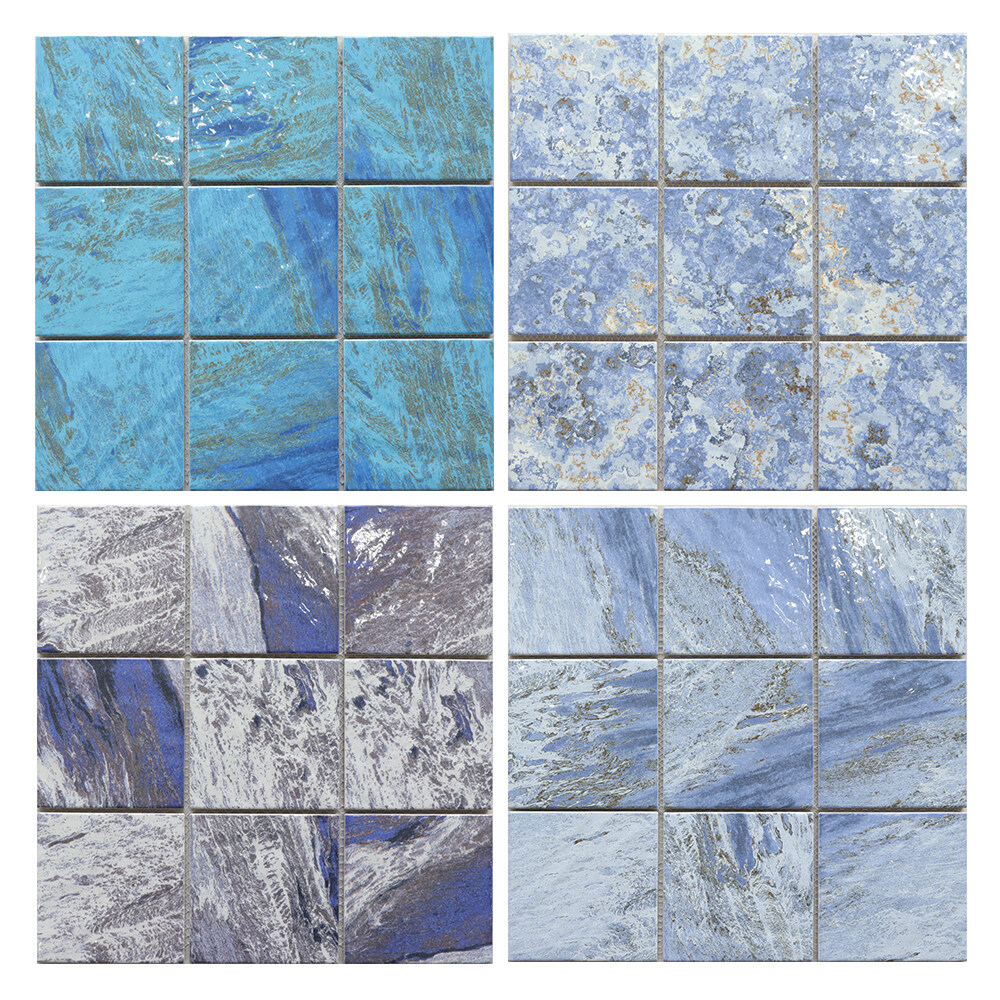 glazed ceramic mosaic tile for swimming pool decoration