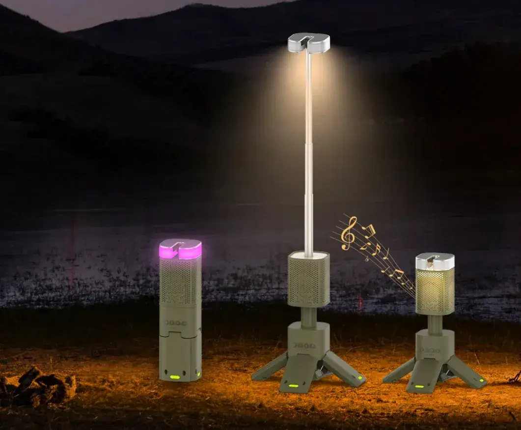 Rechargeable Adjustable Spotlight Emergency Lantern Lighting 4 Light Colors,  Tripod Work Camping Light