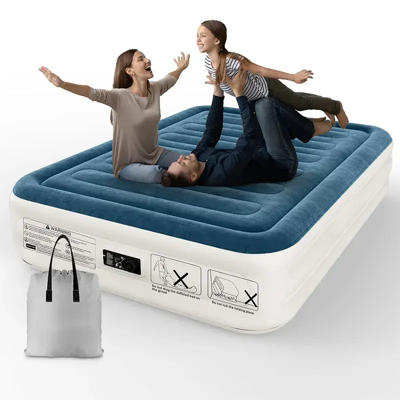 Premium Memory Foam Air Mattress, Ergonomic Support, Portable Inflatable Bed for Home & Travel