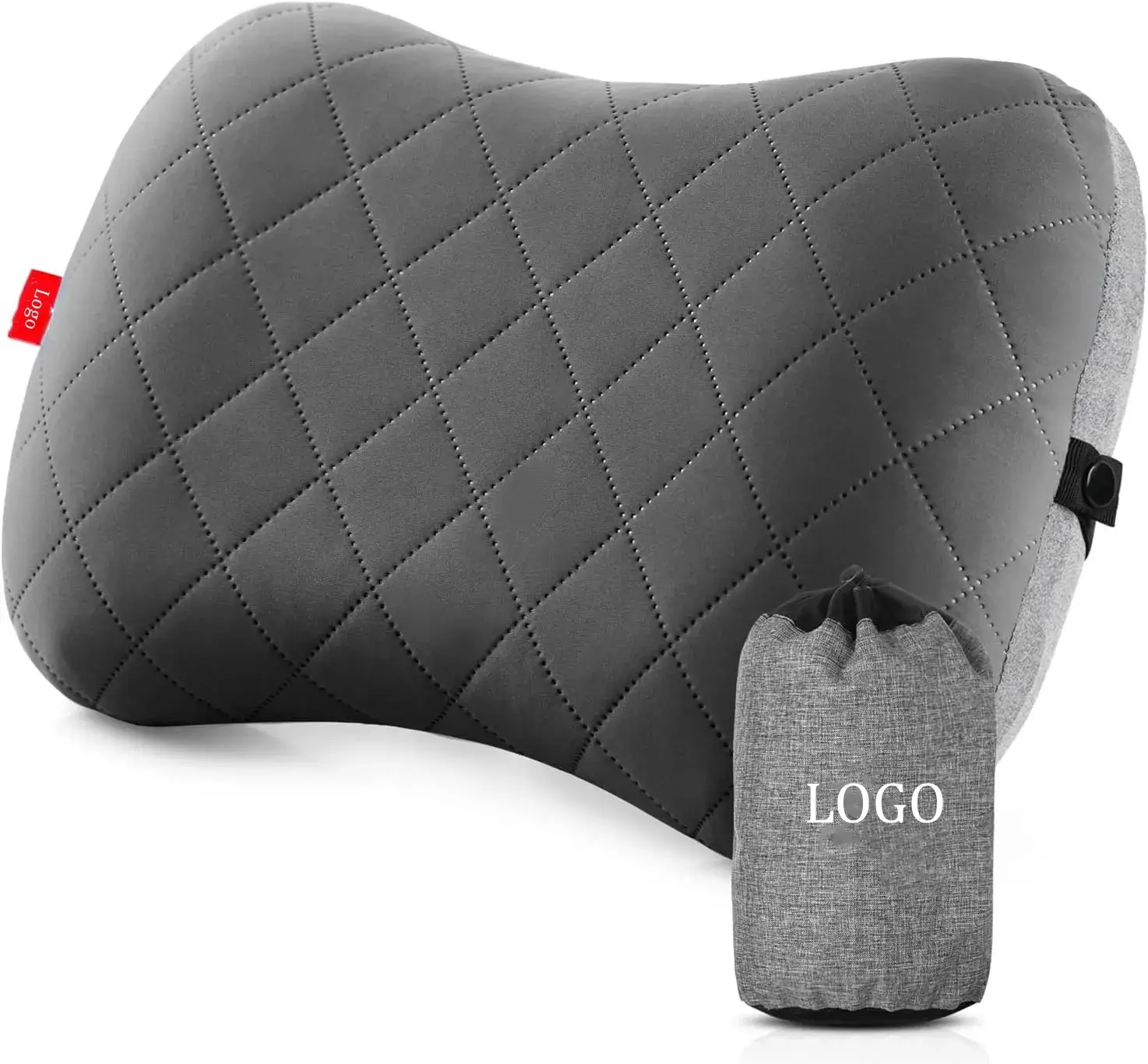 Adjustable Inflatable Pillow for Camping/Travel/Home, Leak-Proof with Storage Bag