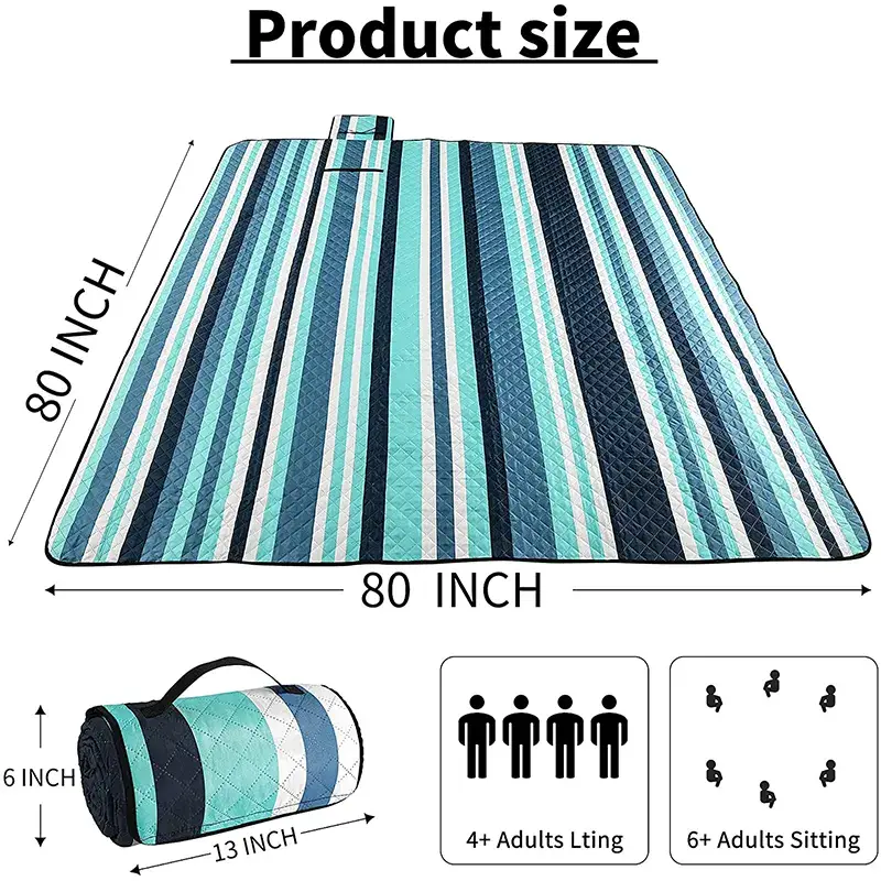 Aesthetic Floral Picnic Blanket, Machine Washable & Waterproof, Stylish for Photos