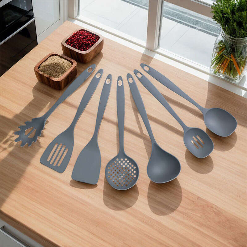 Grey 7 PCS Silicone Kitchen Utensil Sets
