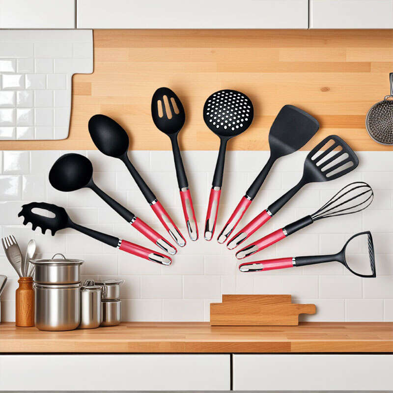 9 Pcs Nylon Kitchen Cooking Utensils Set Wholesale Plastic Kitchen Tools for Home Use