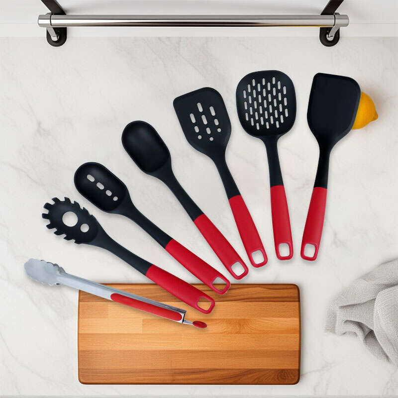 Customized Logo 5pcs Non-slip Handle Spoon Spatula Cooking Tools Kitchen Utensils Set