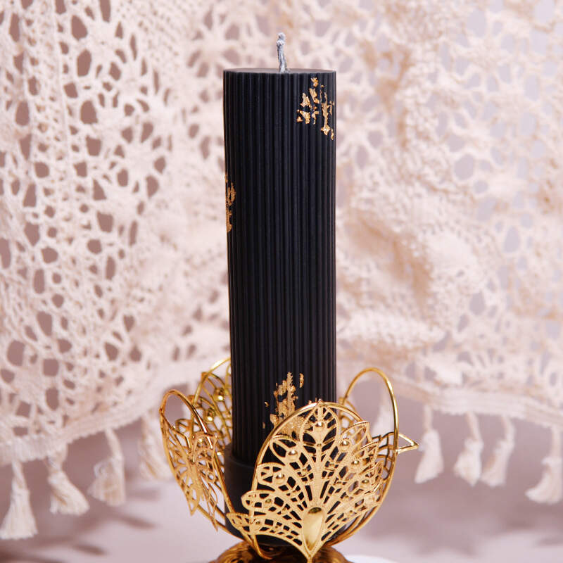 Jinbo Black Cylindrical Aromatherapy Candle