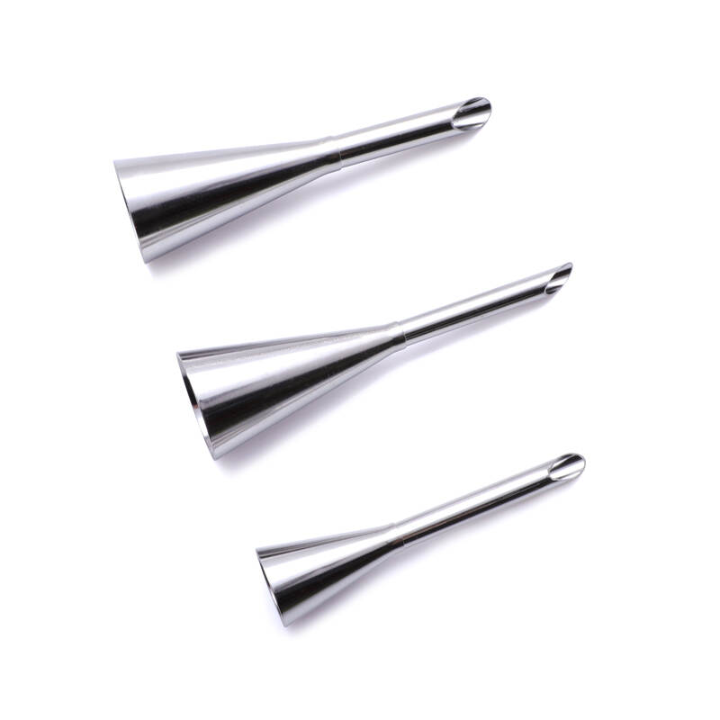 Stainless Steel Long Cream Puff Nozzle