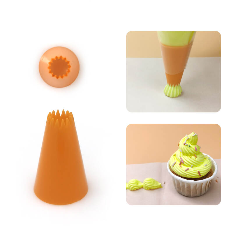 Recyclable Colour Icing Nozzles Plastic Piping Tips Cake Decorating Nozzles