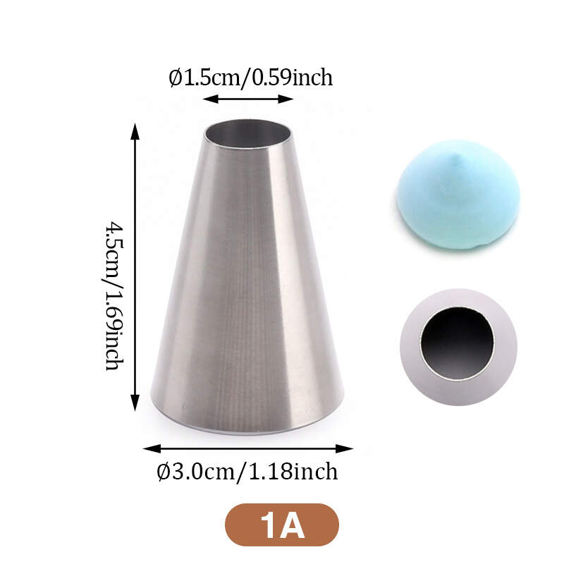 1A  Large Round Tips  Cake Decorating