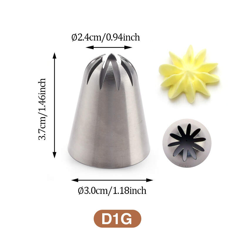 Extra Large Drop Flower Piping Tip D1G for Frosting,Baking,Cake Cupcake & Cookie Decorating