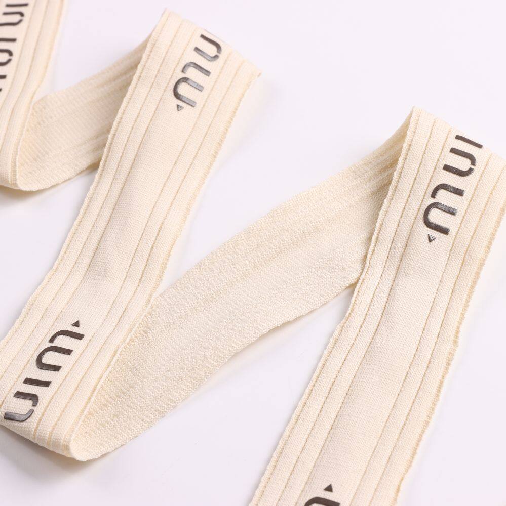 8CM Custom Muimu Brand Printed Nylon Webbing Polypropylene Webbing For Skirt Waist Pants Waist