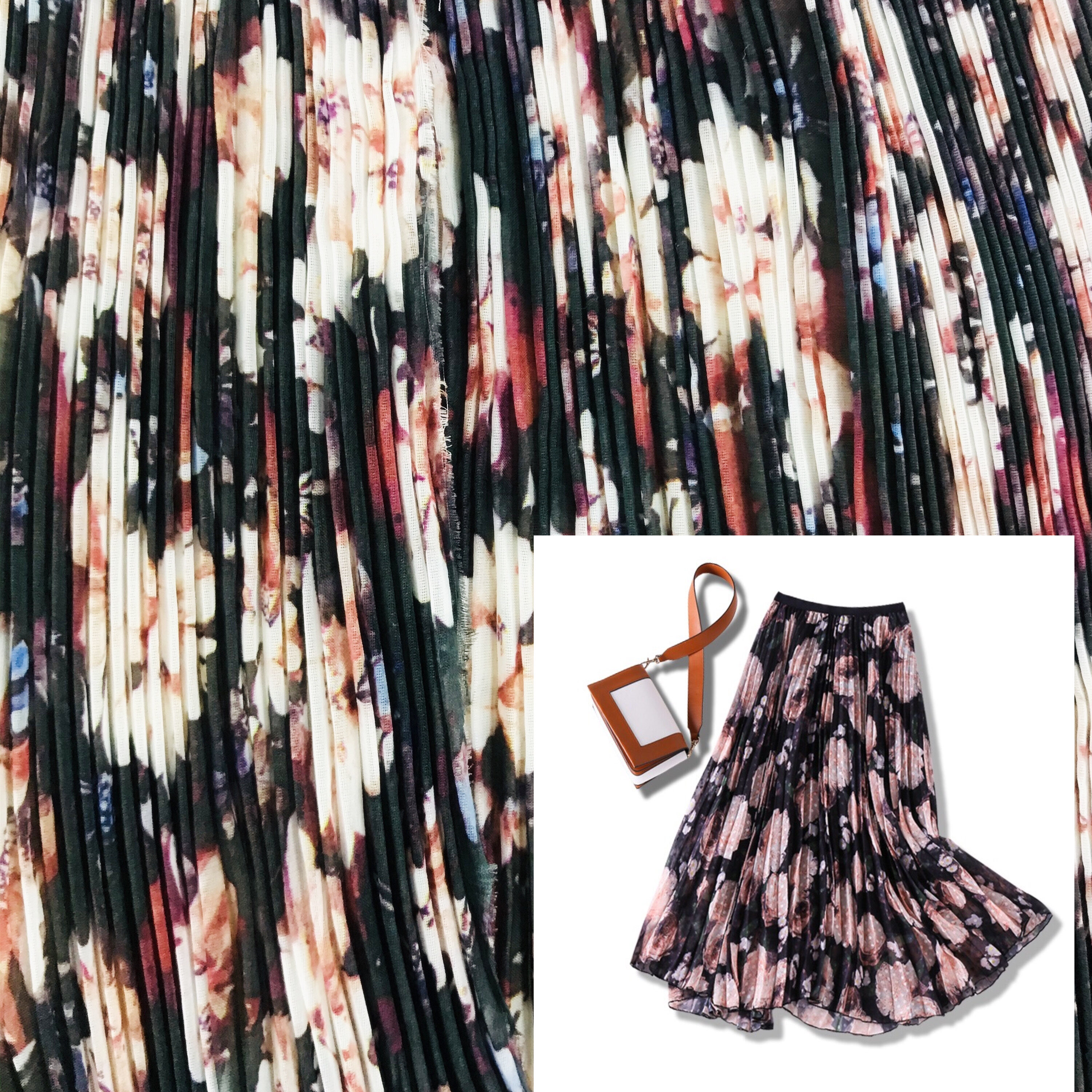 Printed Polyester Pleated Fabric