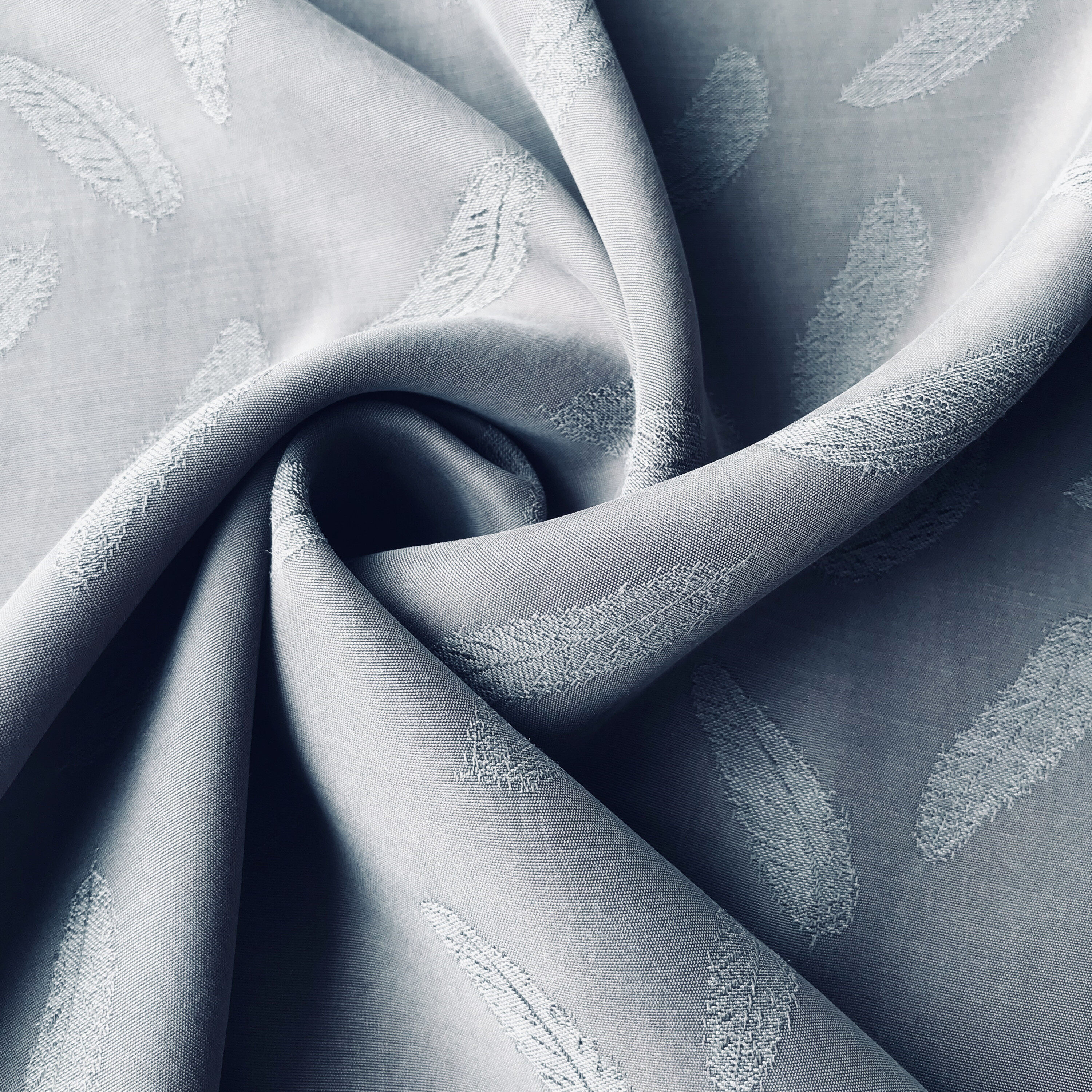 cupro&Lyocell Dobby fabric Leaf design