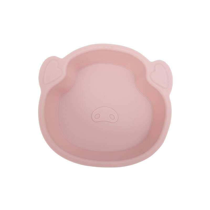 silicone pig baby plate