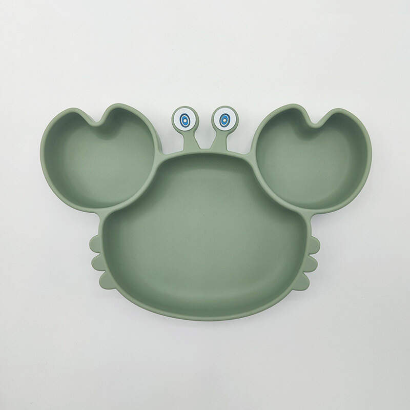 silicone crab shape baby plate