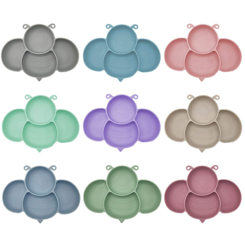 silicone bee shape baby plate