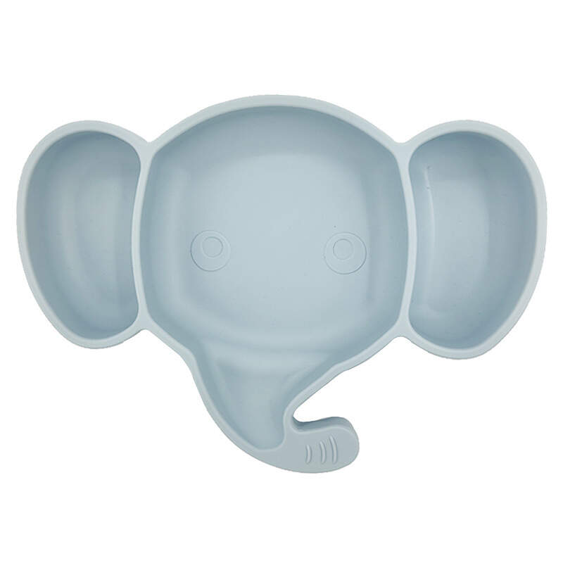 silicone elephant shape baby feeding plate