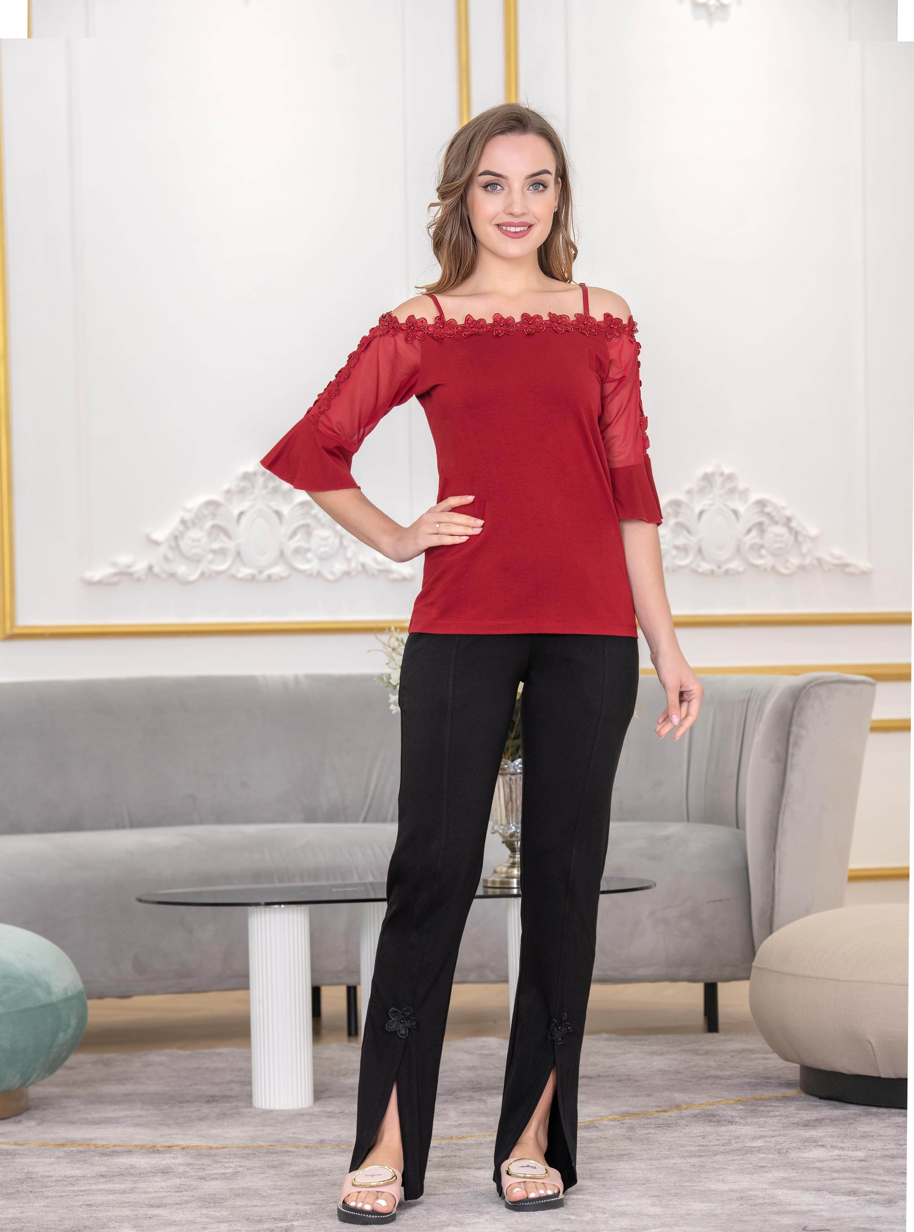 Long sleeved temperament fashion top