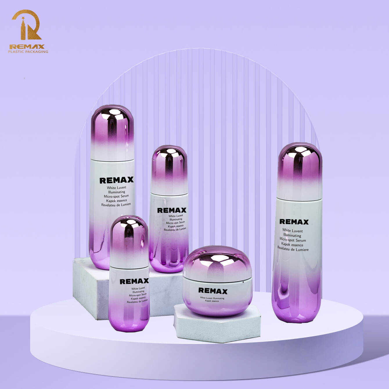 Electroplated 2-Color Gradient High-Quality Thick-Walled U-Shaped Empty Glass Lotion Bottle for Cosmetics Packaging