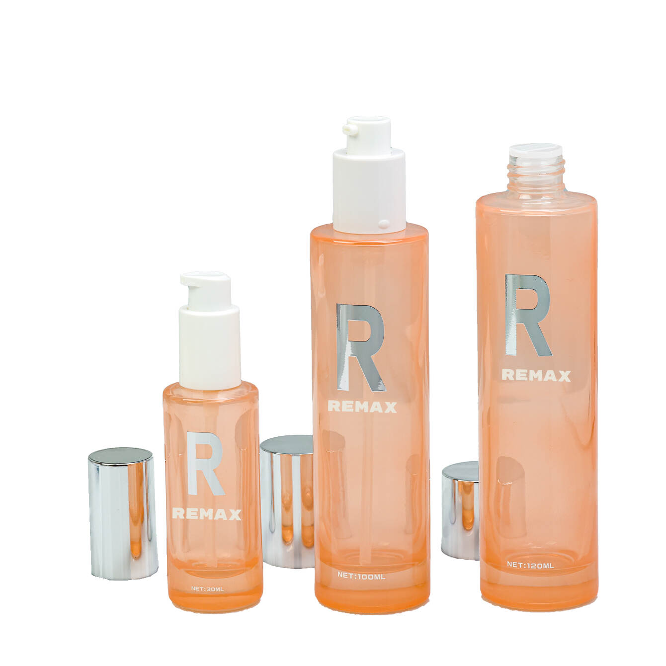 Wholesale dropper bottles,Custom glass lotion containers,Transparent glass cream jars,Luxury glass packaging for lotions,Large cap glass bottles,Silver-plated cosmetics bottles