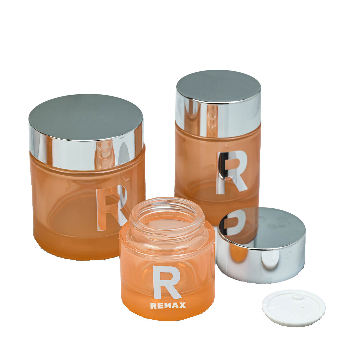 Wholesale dropper bottles,Custom glass lotion containers,Transparent glass cream jars,Luxury glass packaging for lotions,Large cap glass bottles,Silver-plated cosmetics bottles