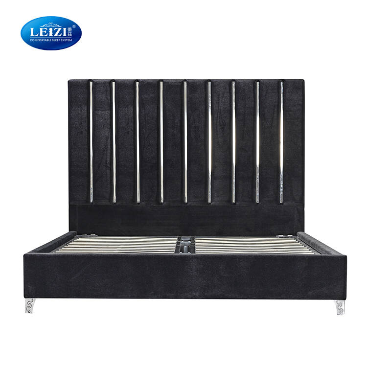 Modern Velvet King Size Bed | LZ-910